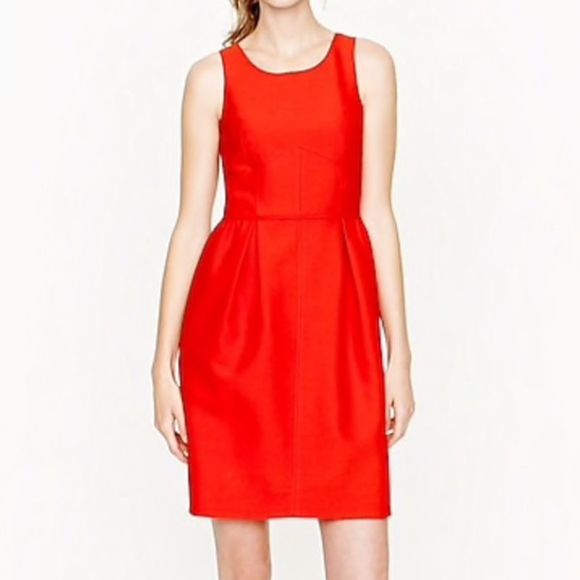 J. Crew Dresses & Skirts - J Crew Allie Red  Fit & Flare Dress 8